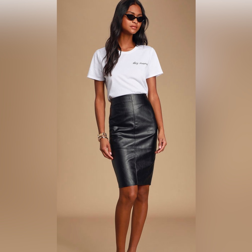 Vintage GAP Genuine Leather Pencil Skirt